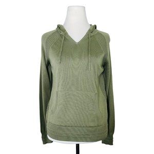ATHLETA Evergreen Hoodie Sweater Size XXS Coolmax Shadow Olive Travel #657814*